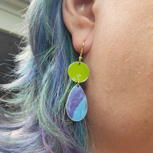 Blueberries & Lemon Curd Collection - Repurposed Tin Earrings