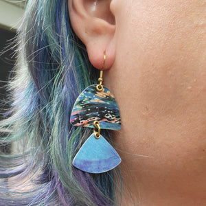 Blueberries & Lemon Curd Collection - Repurposed Tin Earrings