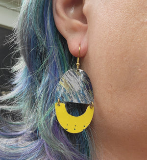 Blueberries & Lemon Curd Collection - Repurposed Tin Earrings