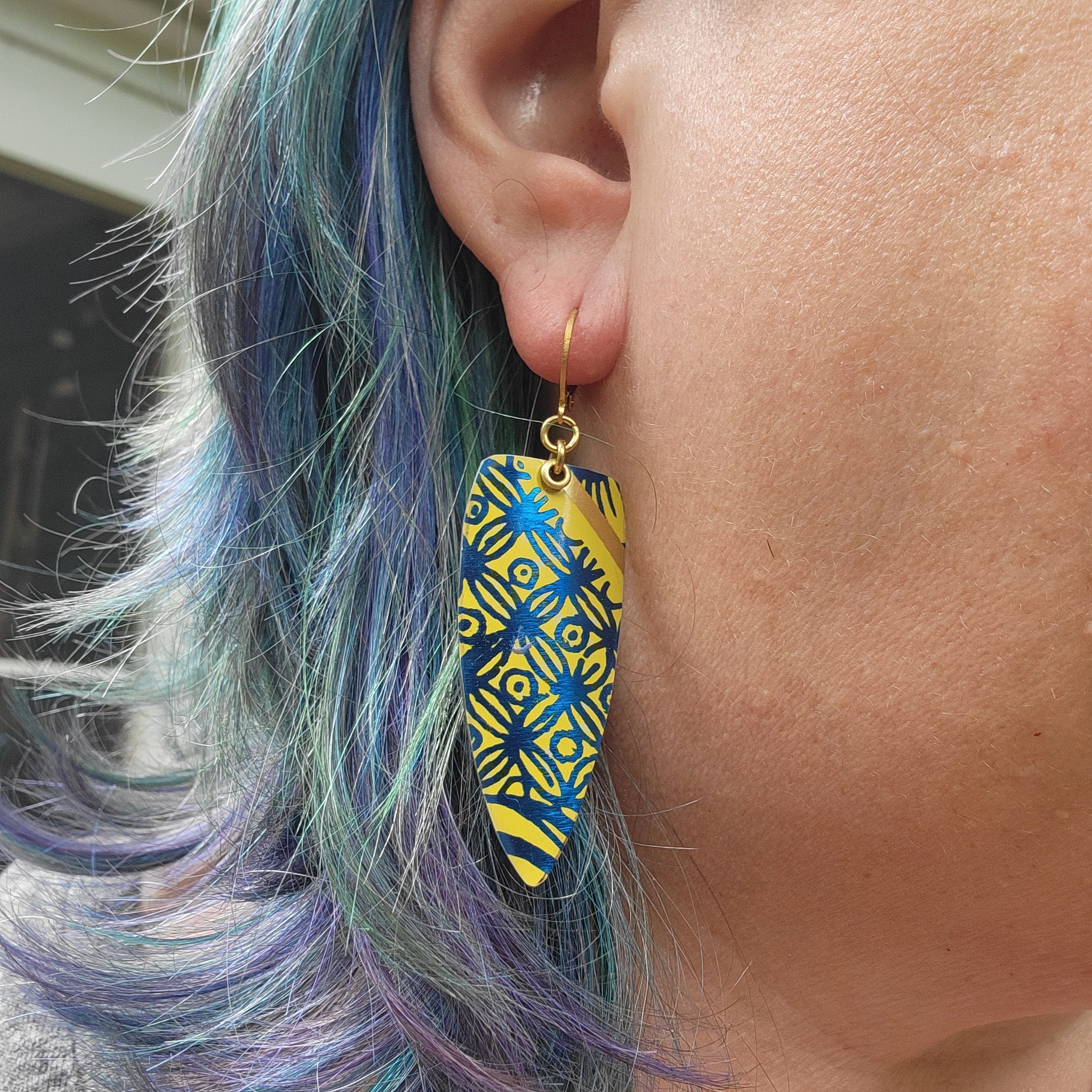 Blueberries & Lemon Curd Collection - Repurposed Tin Earrings