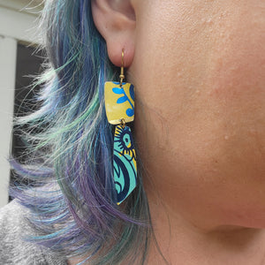 Blueberries & Lemon Curd Collection - Repurposed Tin Earrings