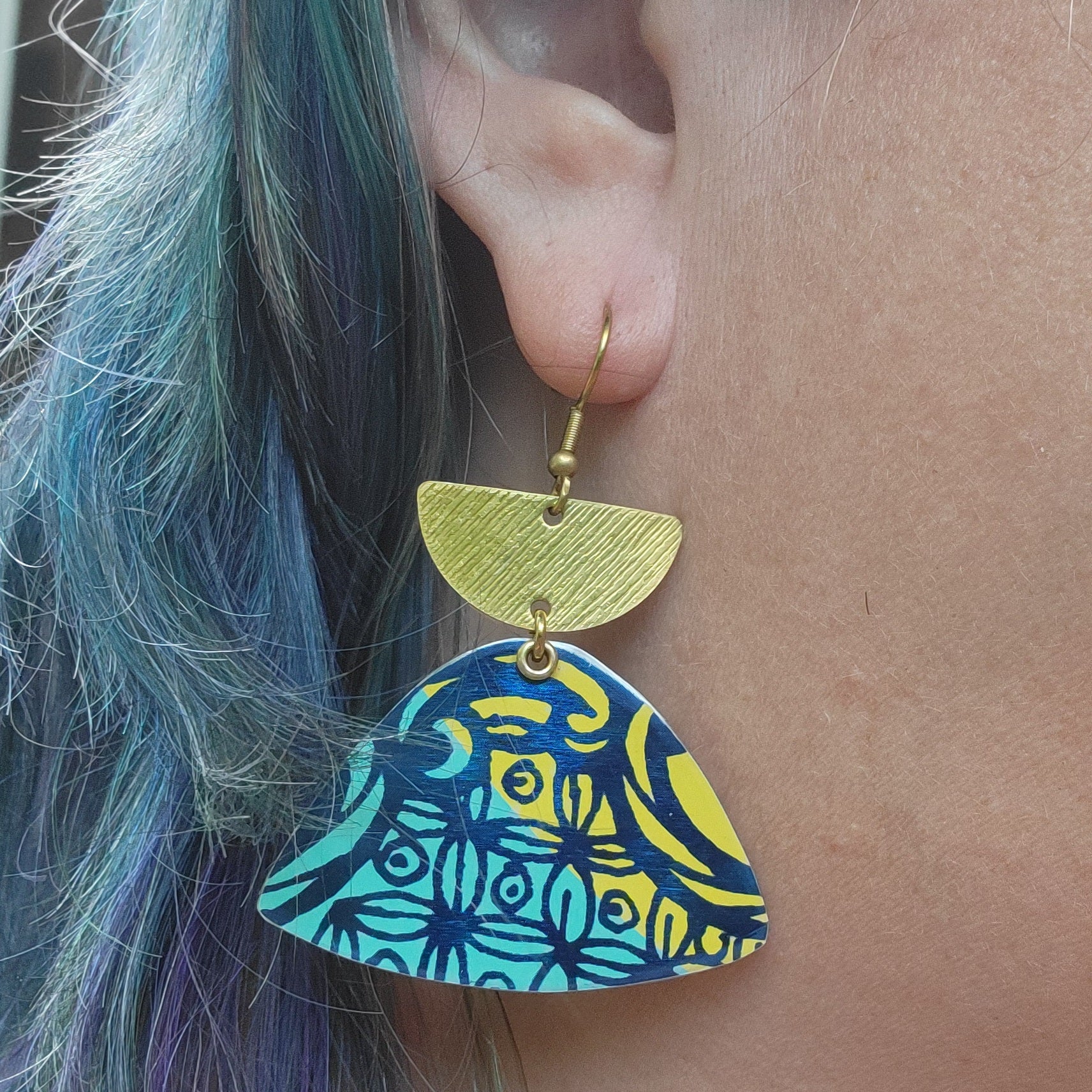 Blueberries & Lemon Curd Collection - Repurposed Tin Earrings