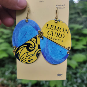 Blueberries & Lemon Curd Collection - Repurposed Tin Earrings