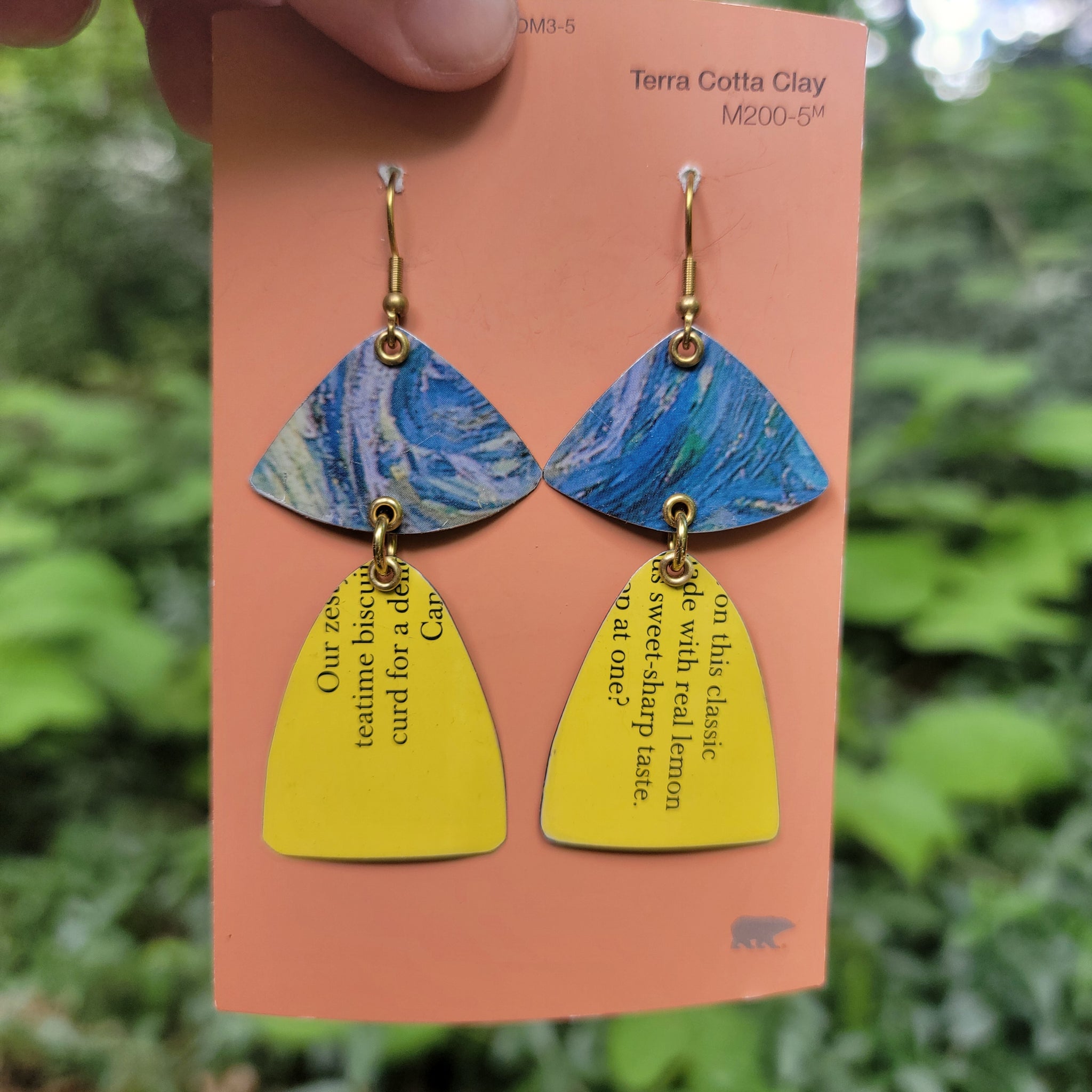 Blueberries & Lemon Curd Collection - Repurposed Tin Earrings