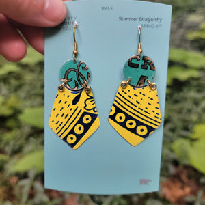 Blueberries & Lemon Curd Collection - Repurposed Tin Earrings