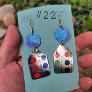 Blueberries & Lemon Curd Collection - Repurposed Tin Earrings