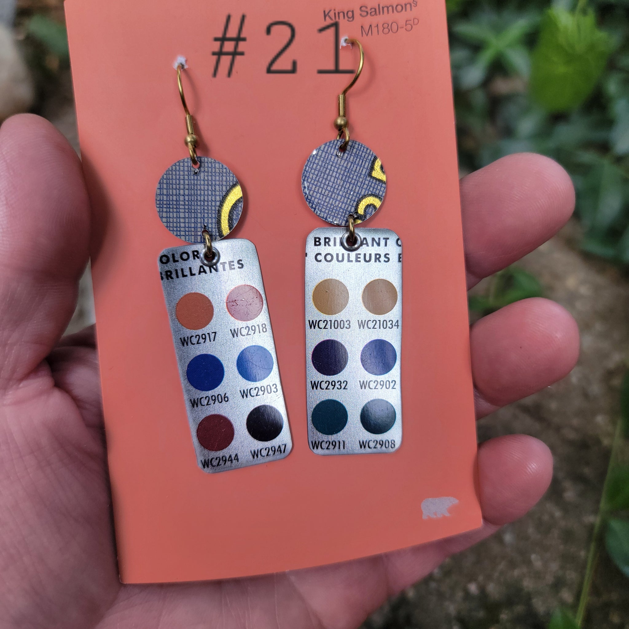 Blueberries & Lemon Curd Collection - Repurposed Tin Earrings