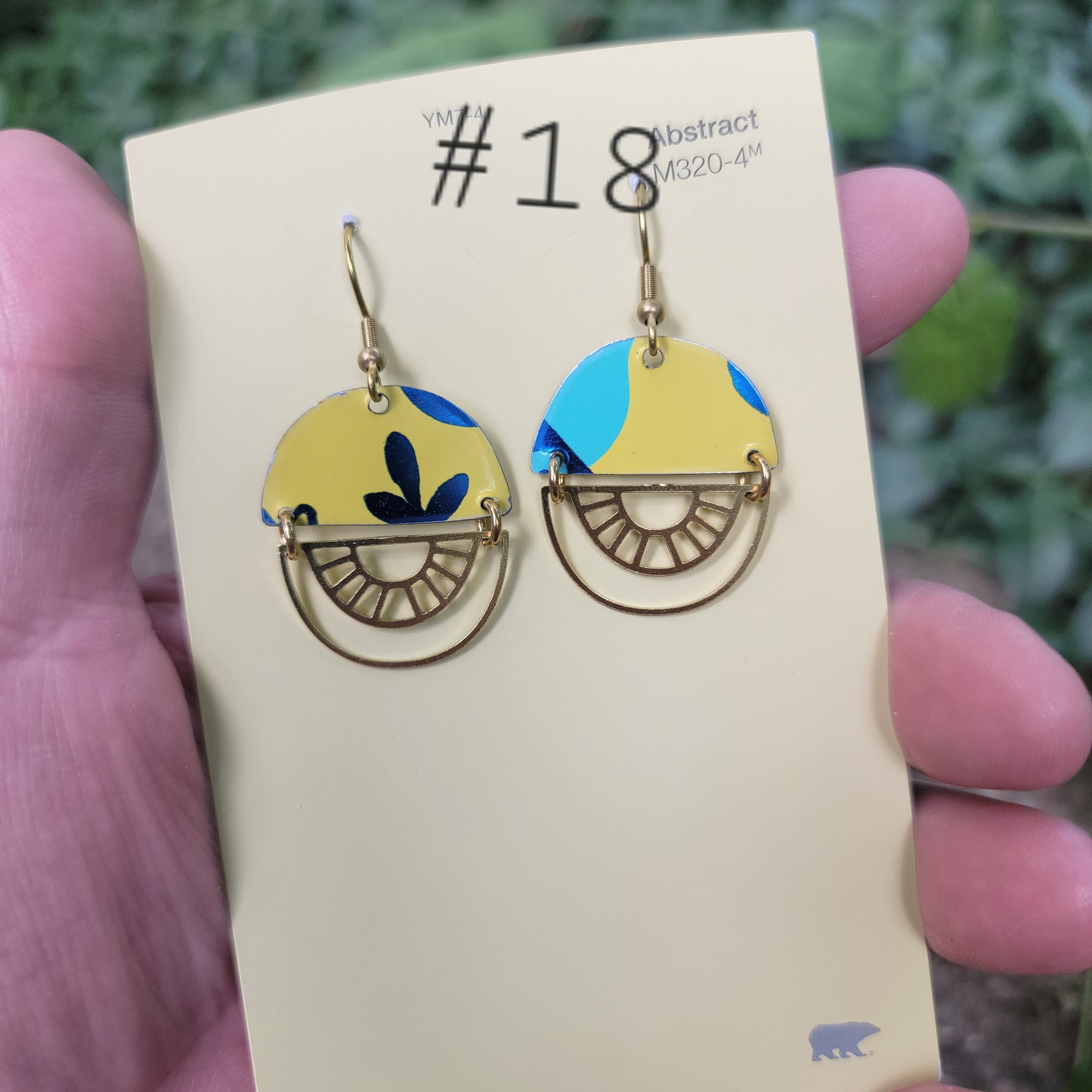 Blueberries & Lemon Curd Collection - Repurposed Tin Earrings