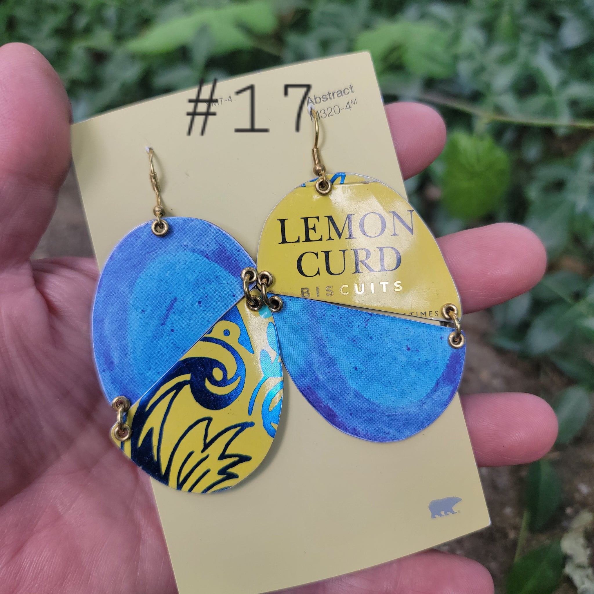 Blueberries & Lemon Curd Collection - Repurposed Tin Earrings