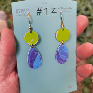 Blueberries & Lemon Curd Collection - Repurposed Tin Earrings