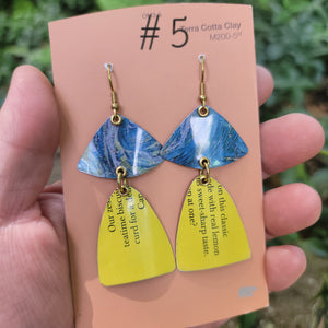 Blueberries & Lemon Curd Collection - Repurposed Tin Earrings