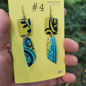 Blueberries & Lemon Curd Collection - Repurposed Tin Earrings