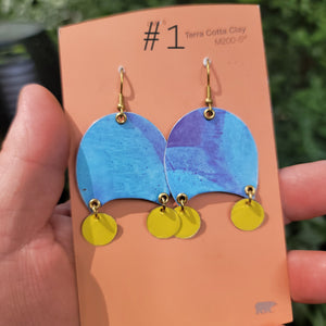 Blueberries & Lemon Curd Collection - Repurposed Tin Earrings