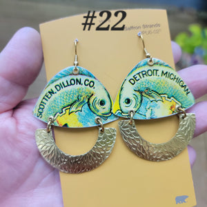 Fall 2024 Collection - Repurposed Vintage Tin Earrings