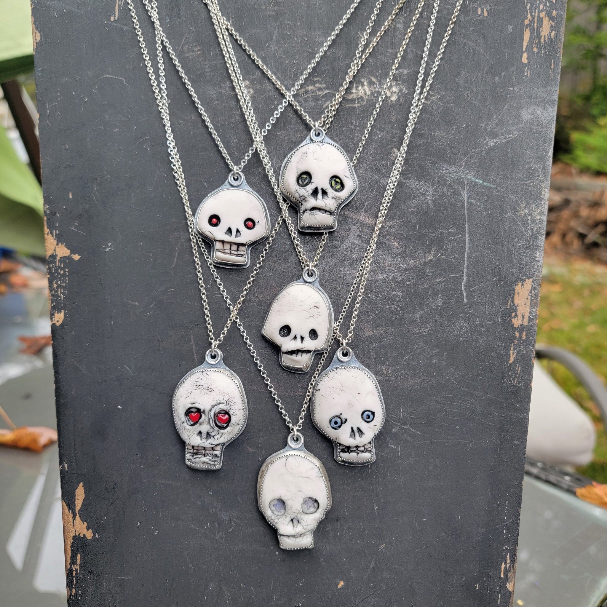 Nerd Skullies - Ceramic Pendants Halloween Collection