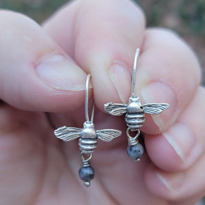 Tiny Honeybee Dangle Earrings