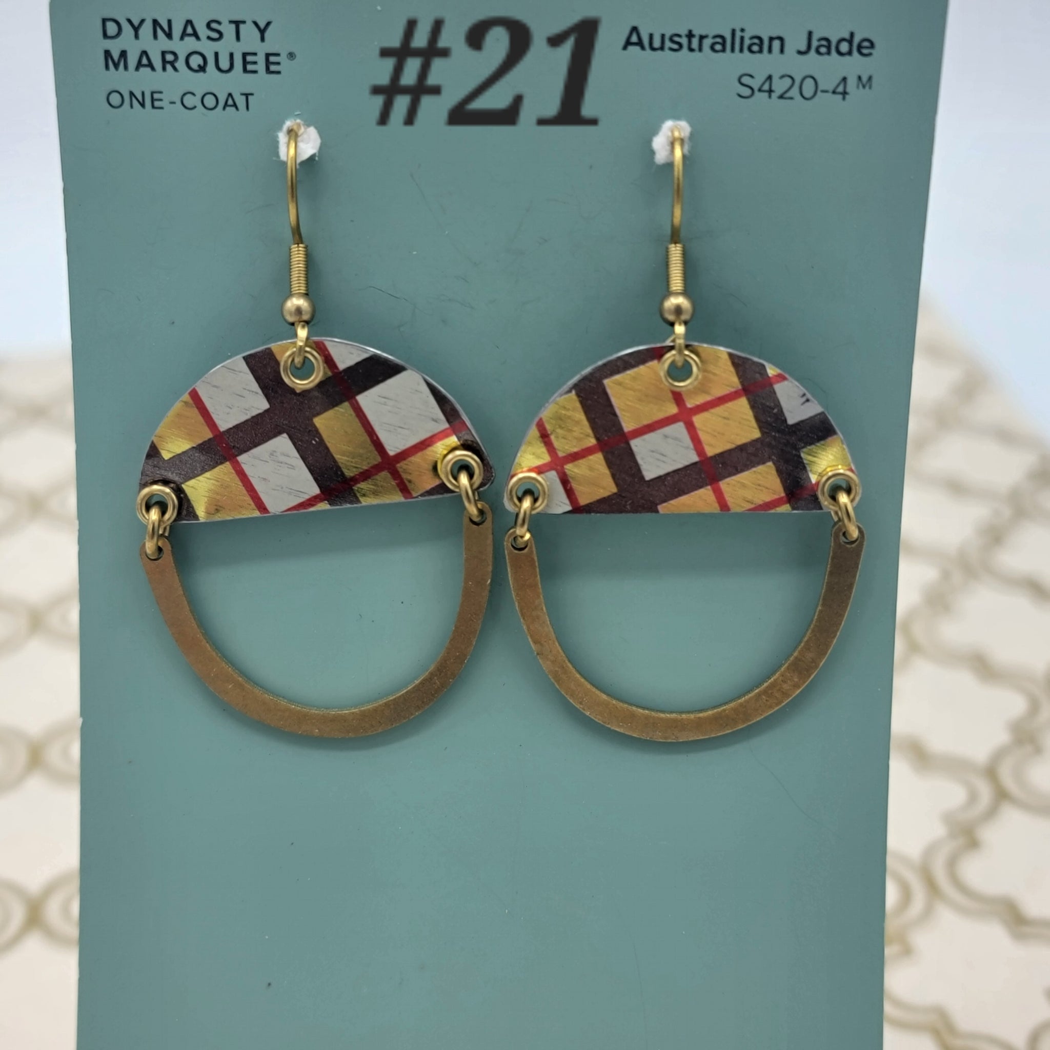 Sparkle Plaid Collection - Repurposed Vintage Tin Earrings & Necklaces