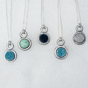 Roundfulness Gemstone Pendant Collection in Sterling Silver