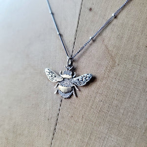 Sterling Silver & Bronze Honeybee Pendant