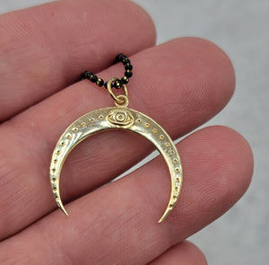 Eye of Providence Crescent Moon Pendant