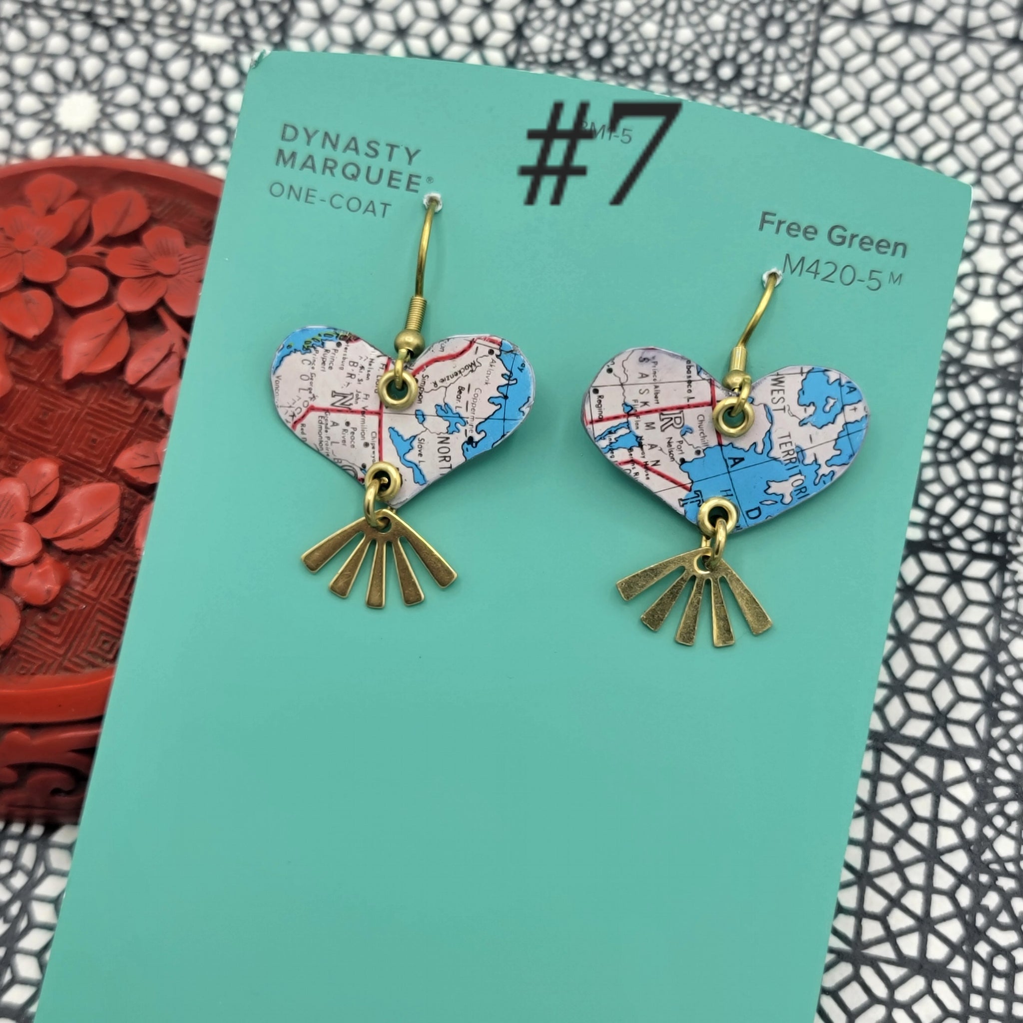 Valentine Collection - Repurposed Vintage Tin Earrings