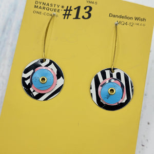 Kinetic Circles Collection - Repurposed Vintage Tin Earrings