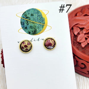 Vintage Tin Mini Posts Collection - Repurposed Vintage Tin Earrings