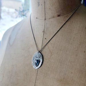 Rustic Kyanite See-Thru Pendant in Recycled Sterling Silver