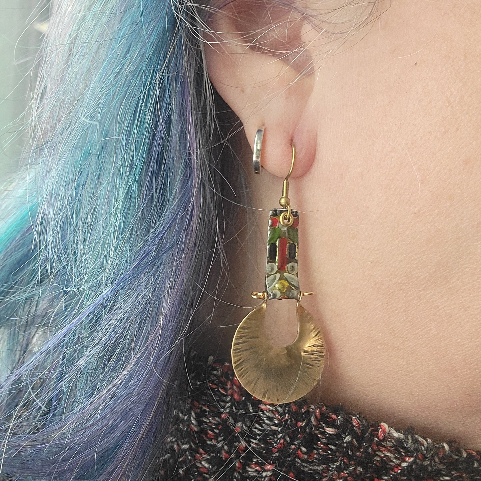 Kaleidoscope Collection - Repurposed Vintage Tin Earrings