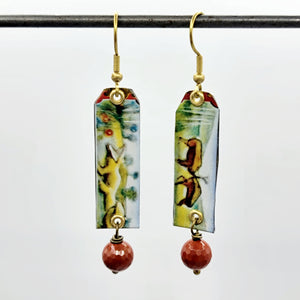 Carousel Collection - Repurposed Vintage Tin Earrings