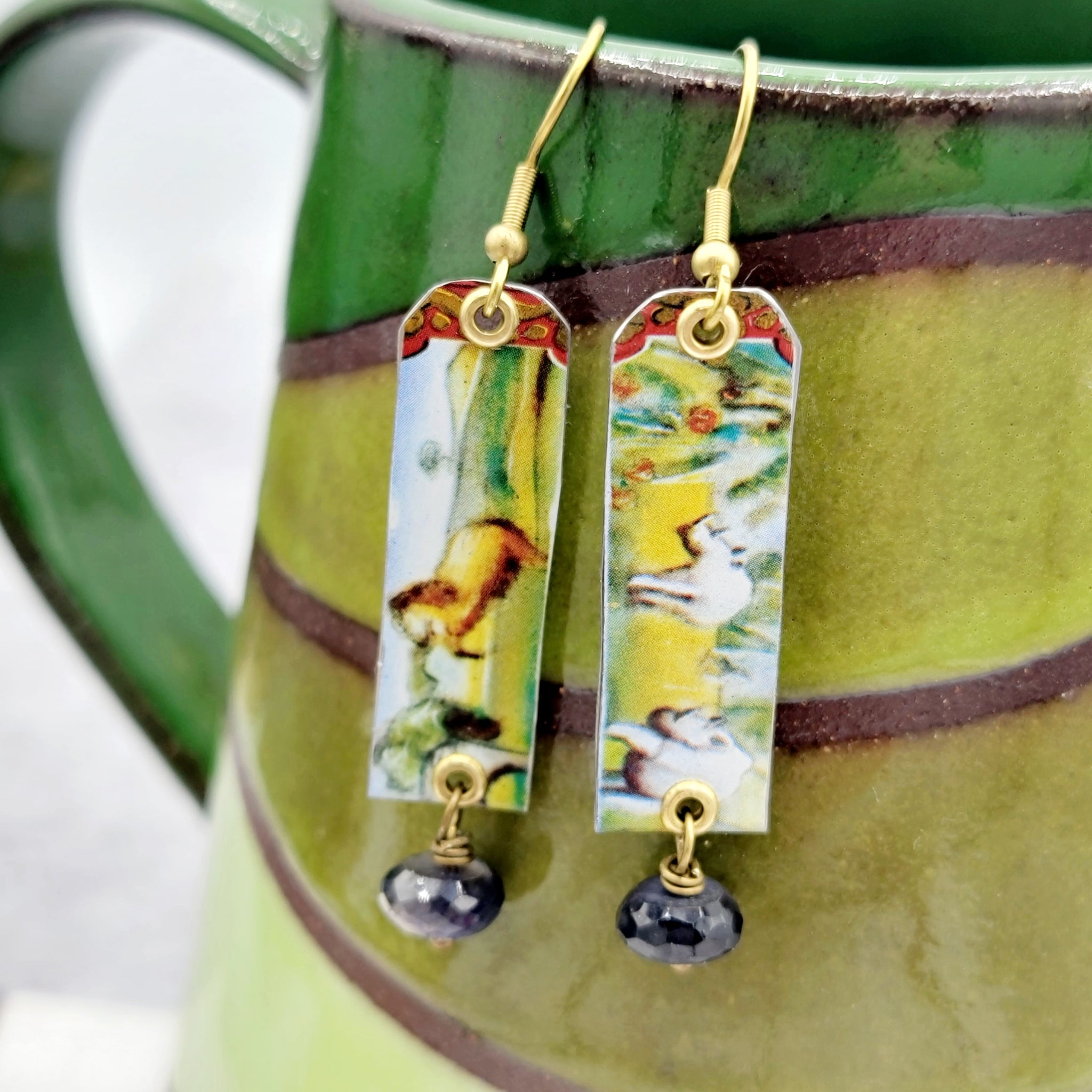 Carousel Collection - Repurposed Vintage Tin Earrings