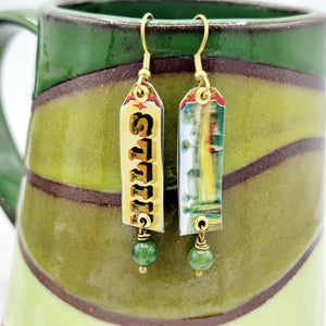 Carousel Collection - Repurposed Vintage Tin Earrings