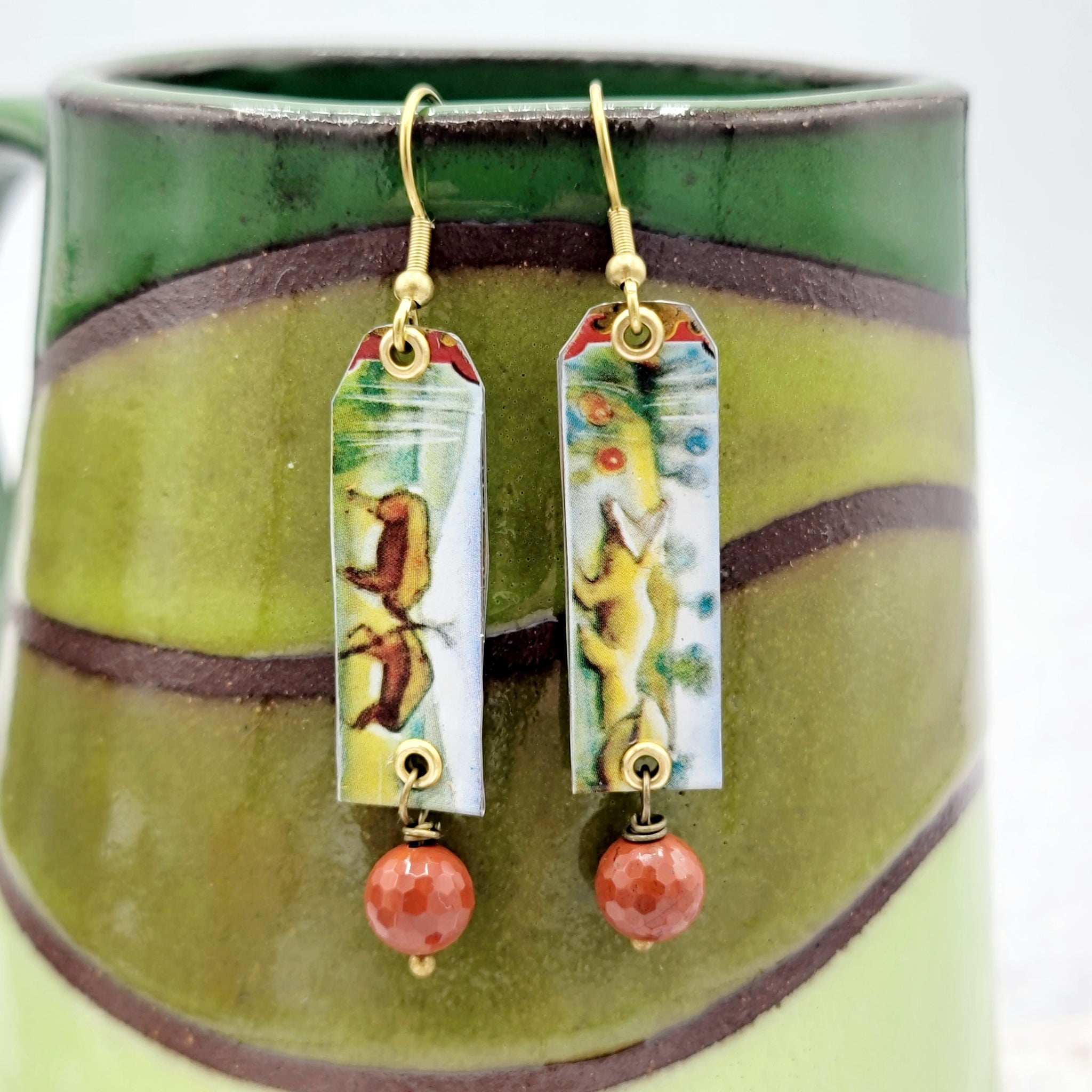 Carousel Collection - Repurposed Vintage Tin Earrings