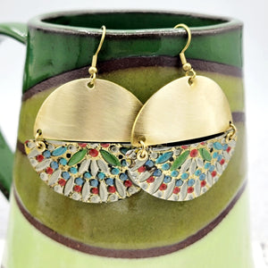 Kaleidoscope Collection - Repurposed Vintage Tin Earrings