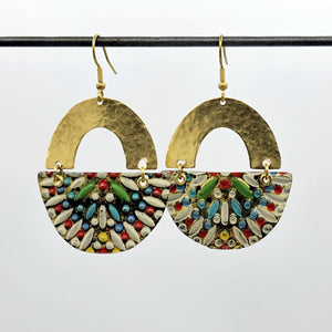 Kaleidoscope Collection - Repurposed Vintage Tin Earrings