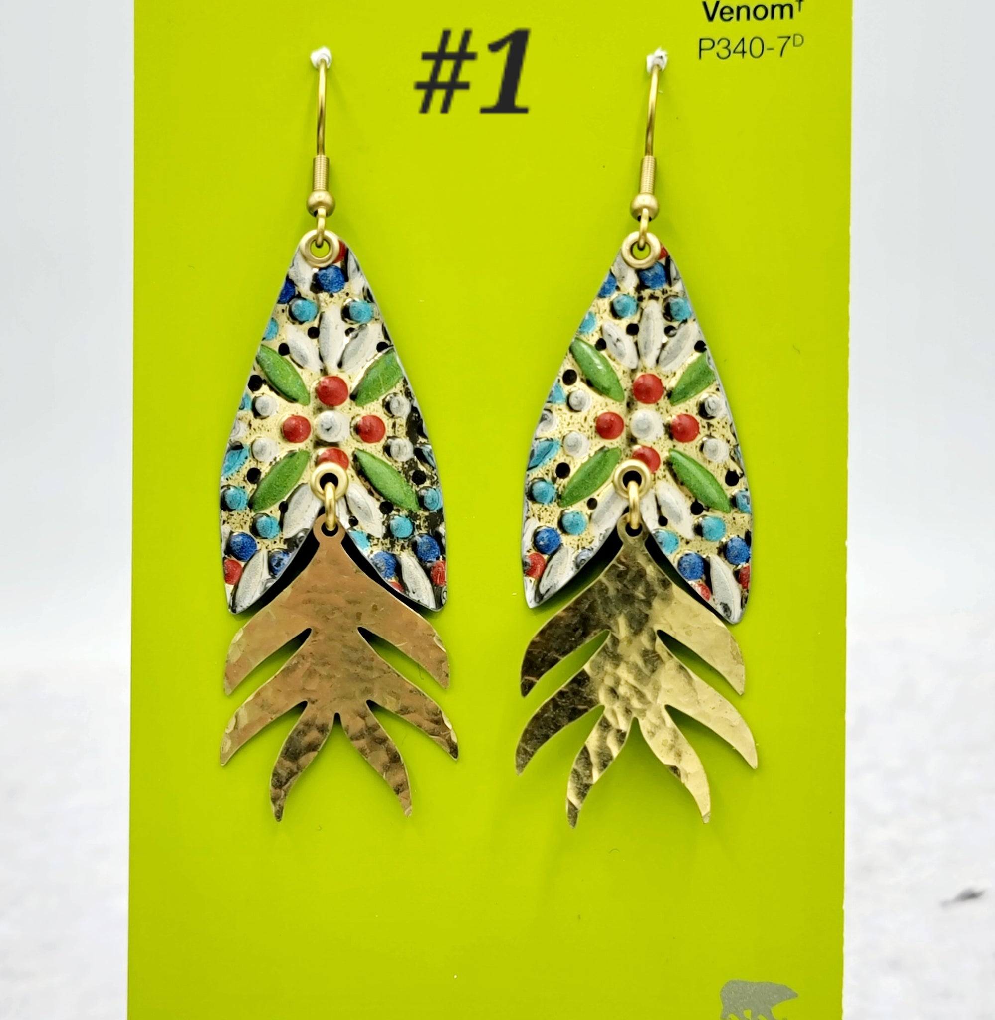 Kaleidoscope Collection - Repurposed Vintage Tin Earrings