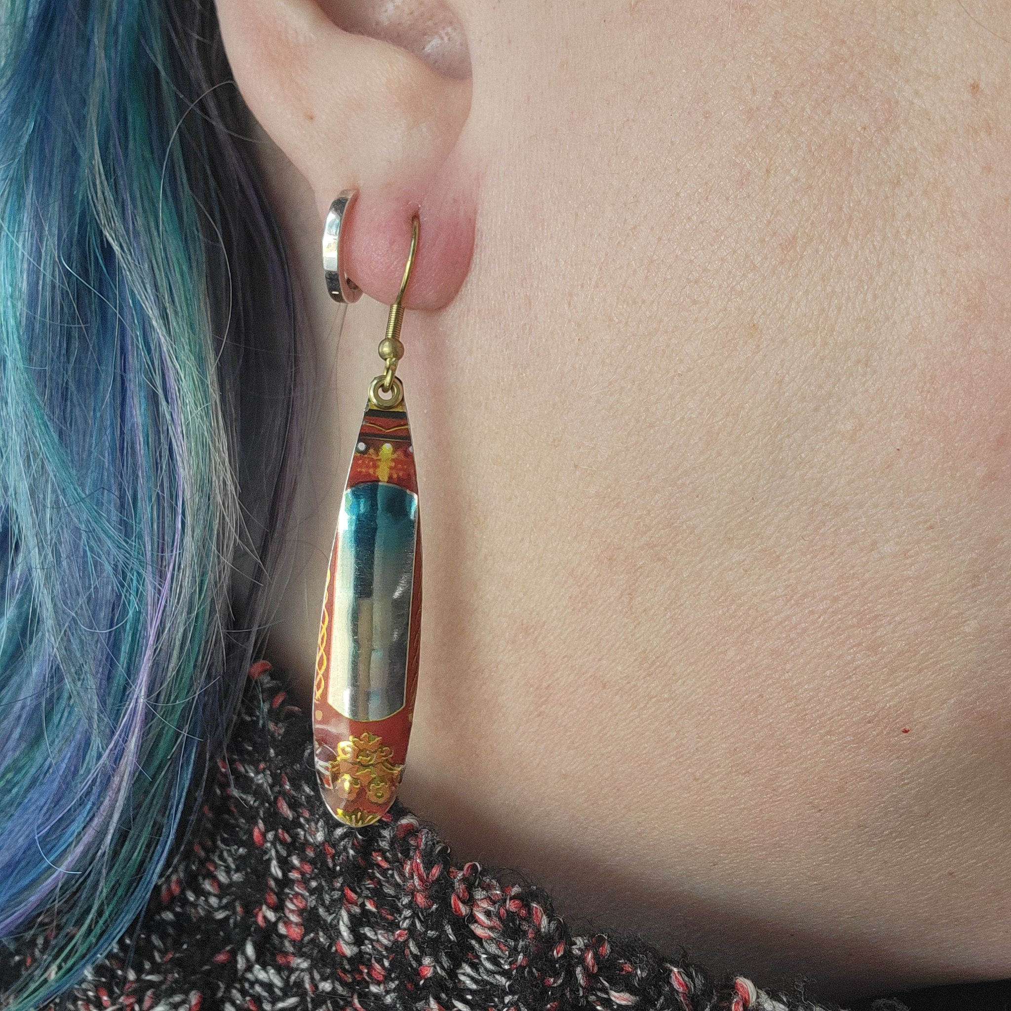 Carousel Collection - Repurposed Vintage Tin Earrings