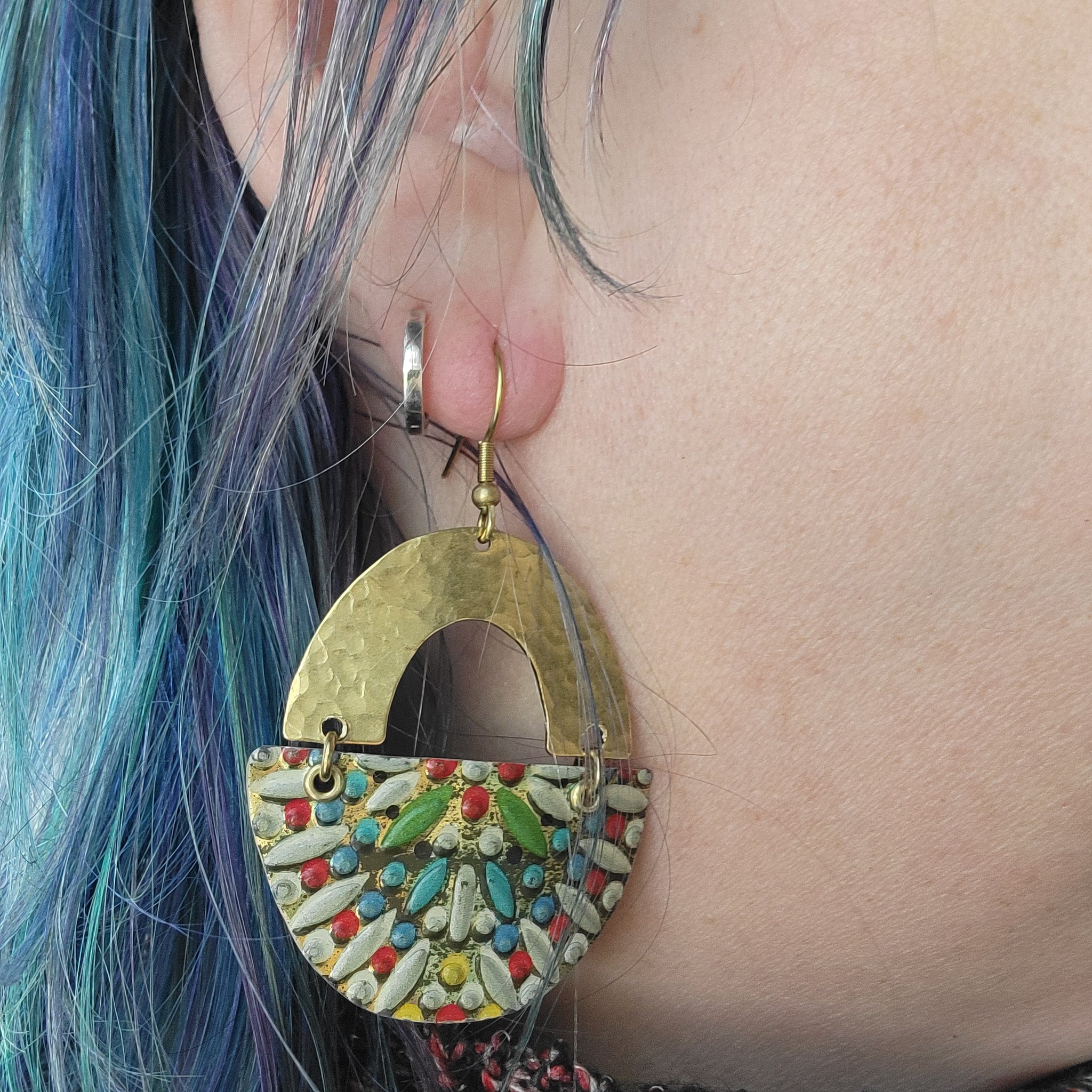 Kaleidoscope Collection - Repurposed Vintage Tin Earrings