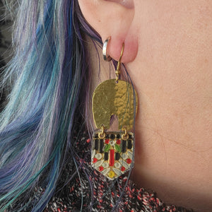 Kaleidoscope Collection - Repurposed Vintage Tin Earrings