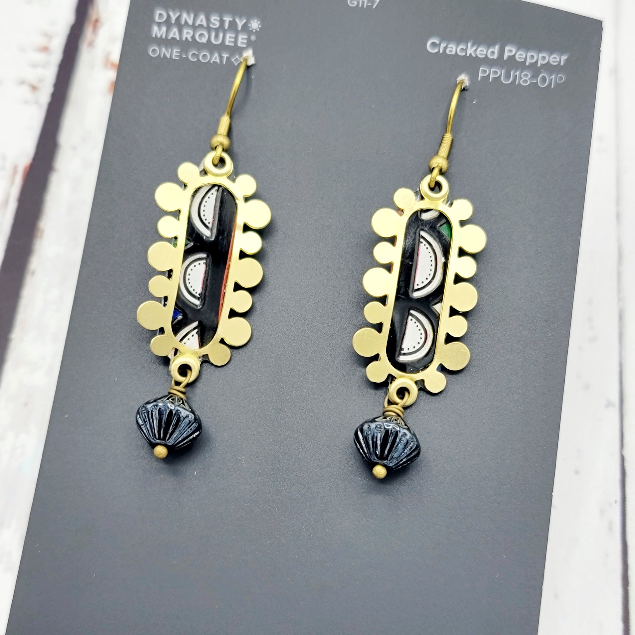 Bubble Frames Collection - Repurposed Vintage Tin Earrings