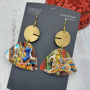 Carousel Collection - Repurposed Vintage Tin Earrings