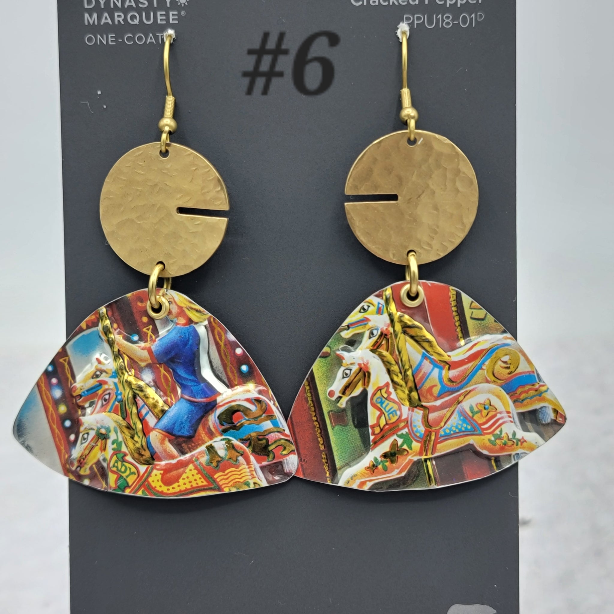 Carousel Collection - Repurposed Vintage Tin Earrings