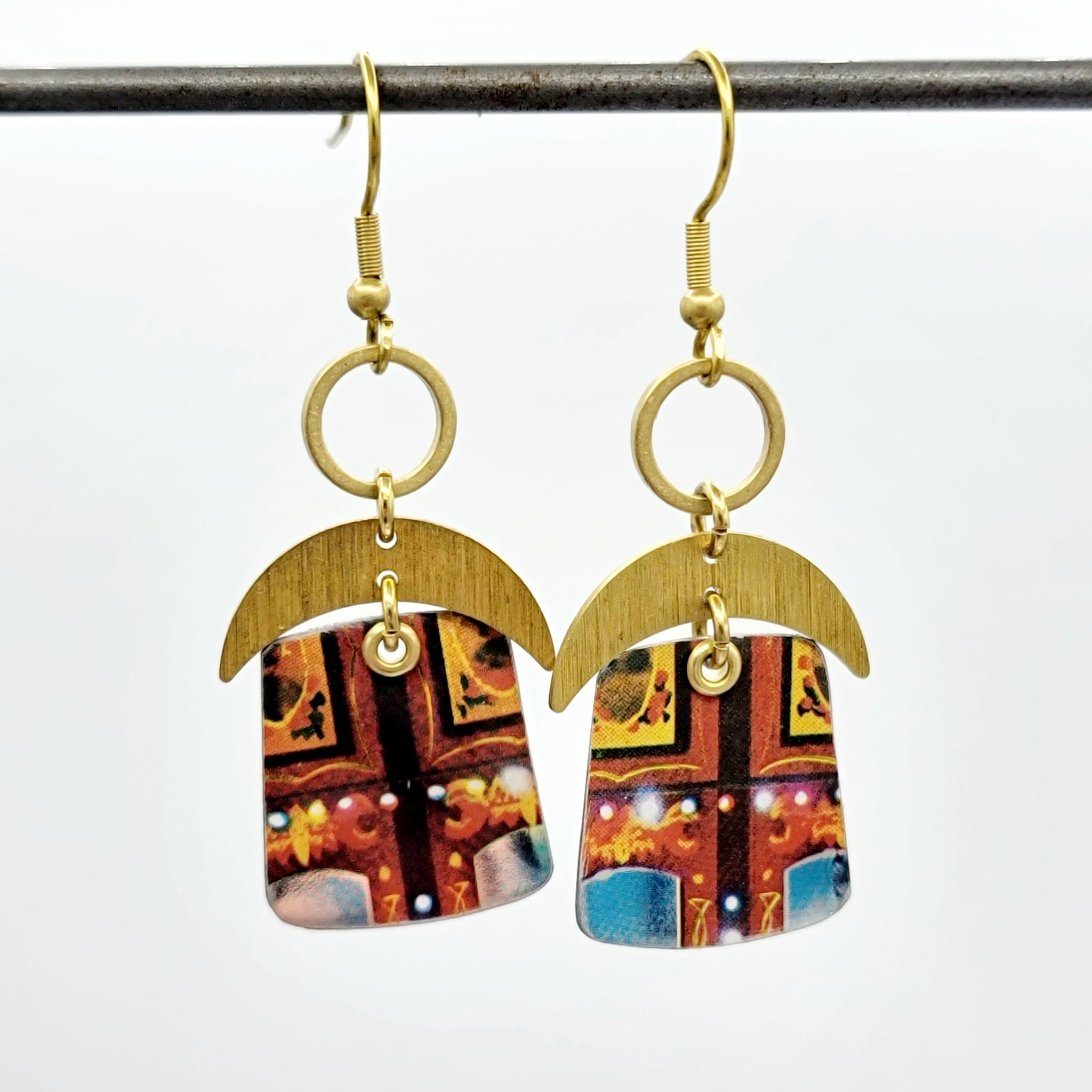 Carousel Collection - Repurposed Vintage Tin Earrings