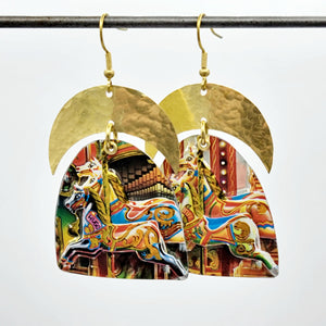 Carousel Collection - Repurposed Vintage Tin Earrings