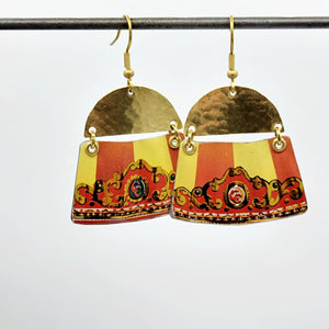 Carousel Collection - Repurposed Vintage Tin Earrings