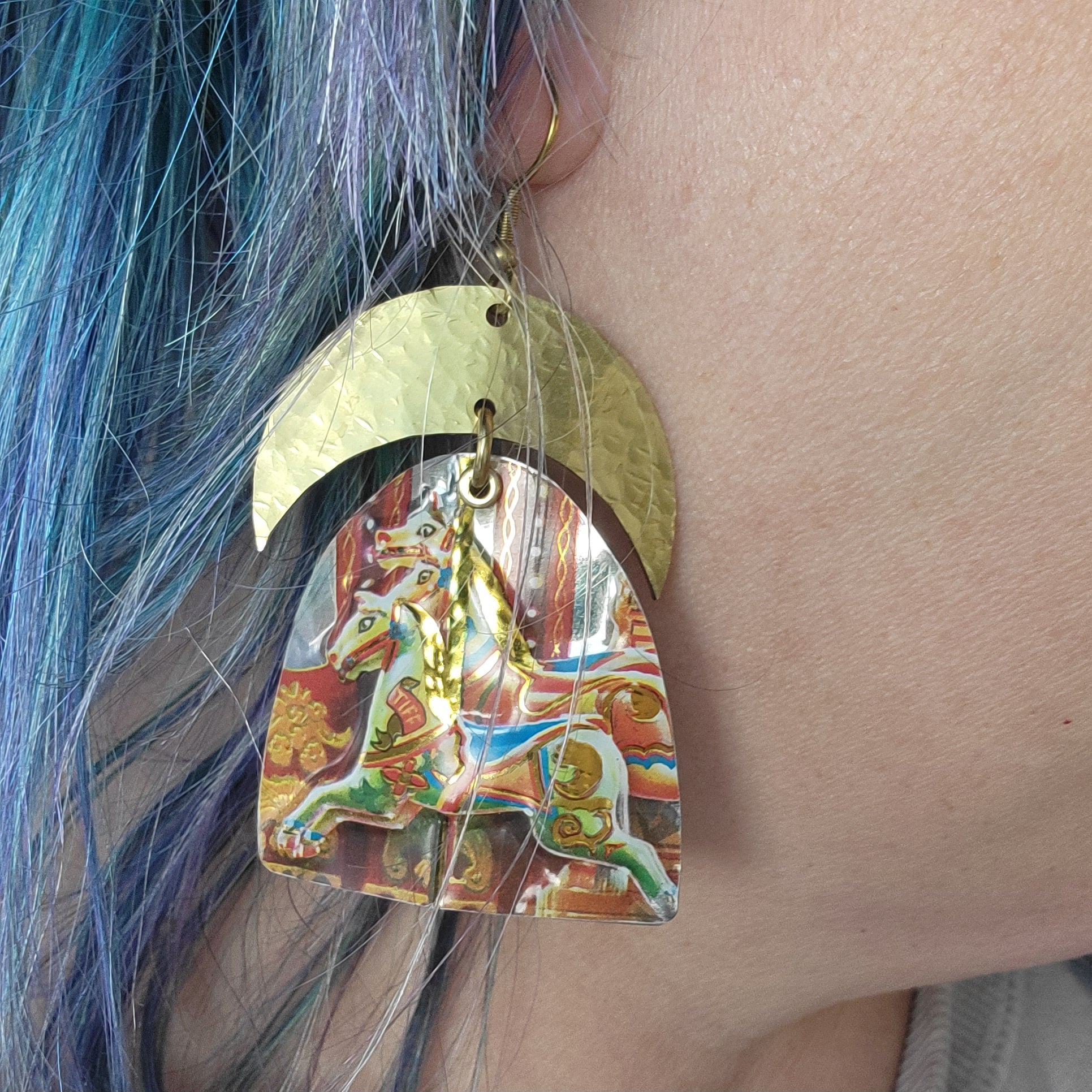 Carousel Collection - Repurposed Vintage Tin Earrings