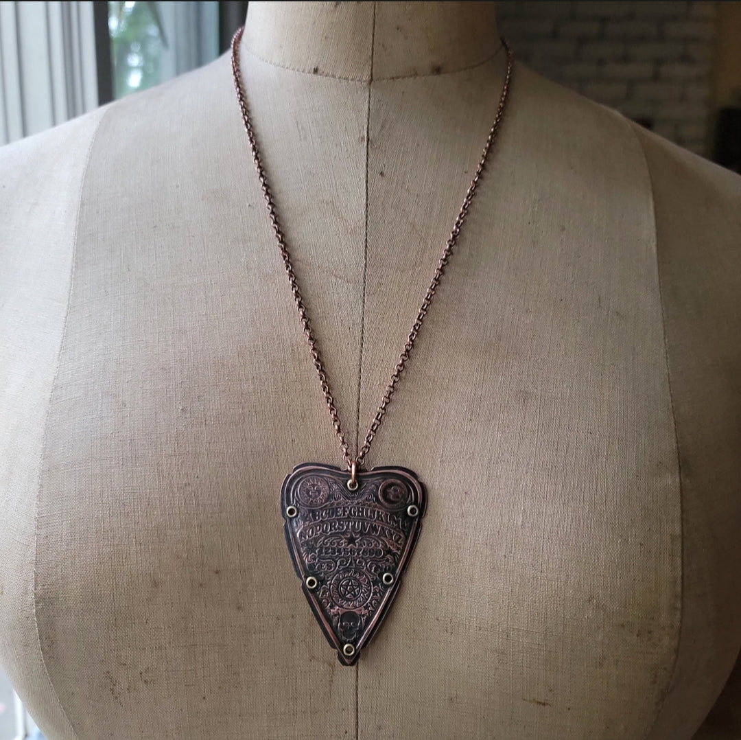 Copper Spirit Board Planchette Pendant