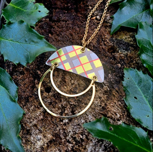 Sparkle Plaid Collection - Repurposed Vintage Tin Earrings & Necklaces