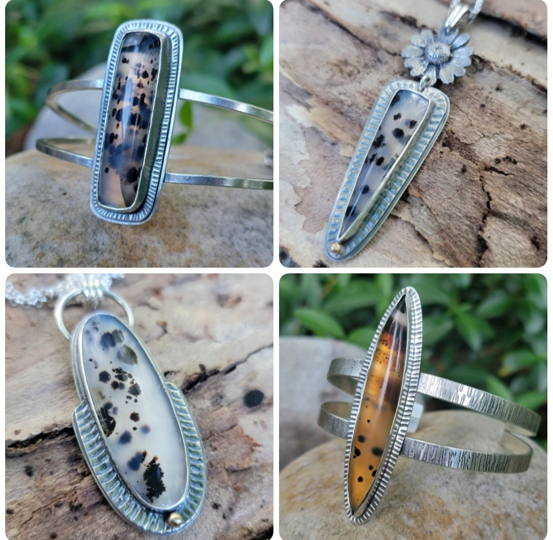 Montana Agate Collection in Sterling Silver