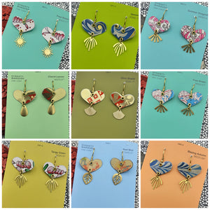 Valentine Collection - Repurposed Vintage Tin Earrings